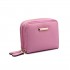 LP6680 - Miss Lulu Leather Look Double Zipped Coin Purse Pink